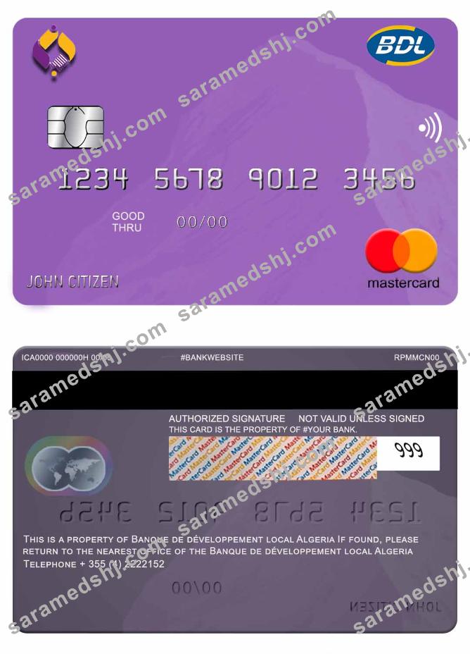 Algeria Banque de developpement  mastercard